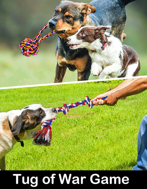 Load image into Gallery viewer, Tough Dog Rope Toys for Aggressive Chewers, 9 Pack Durable Dog Chew Toys for Medium Large Breeds, Puppy Teething Chew Toys, Tug of War Dog Toy, Heavy Duty Dental Cotton Rope Dog Toys
