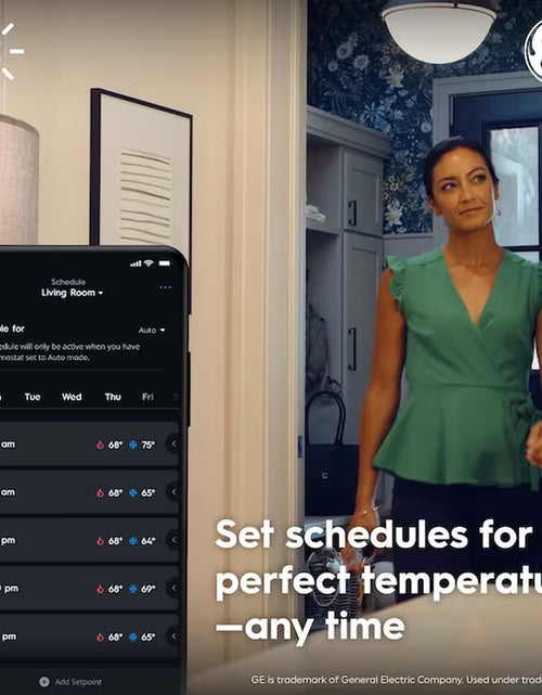 Load image into Gallery viewer, Black Smart Thermostat with Wi-Fi Compatibility
