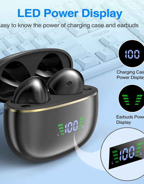 Load image into Gallery viewer, Wireless Earbuds Bluetooth Headphones 40H Playback LED Power Display with Charging Case, Bluetooth Earbuds for Iphone, Android
