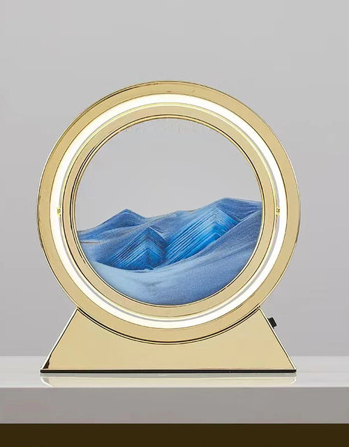 Load image into Gallery viewer, LED Light Creative Quicksand Table Lamp Moving Sand Art Picture 3D Hourglass Deep Sea Sandscape Bedroom Lamp for Home Decor Gift
