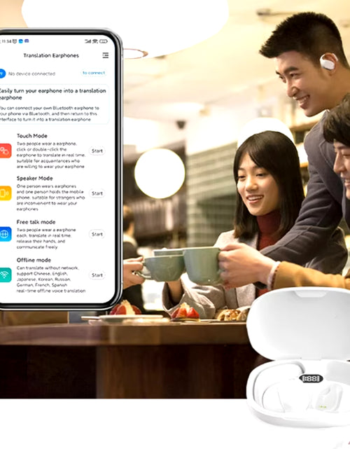 Load image into Gallery viewer, Language Translation Earbuds Online Support 144 Languages and Accents Translate Music and Calls 3In1 Wireless Translation Device
