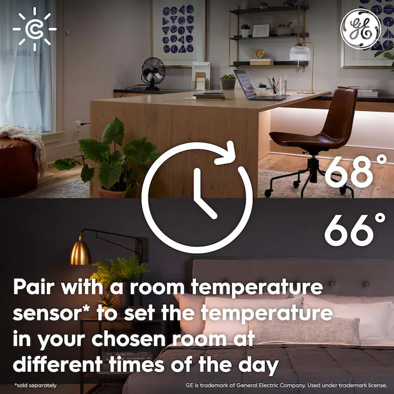 Black Smart Thermostat with Wi-Fi Compatibility