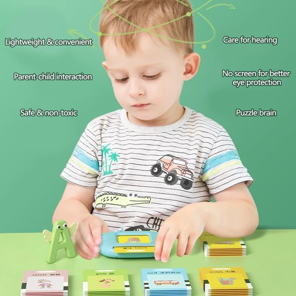 Early Education Flash Card Learning Toys Talking Flashcards for Kids Preschool English Electronic Audio Book Machine Gift