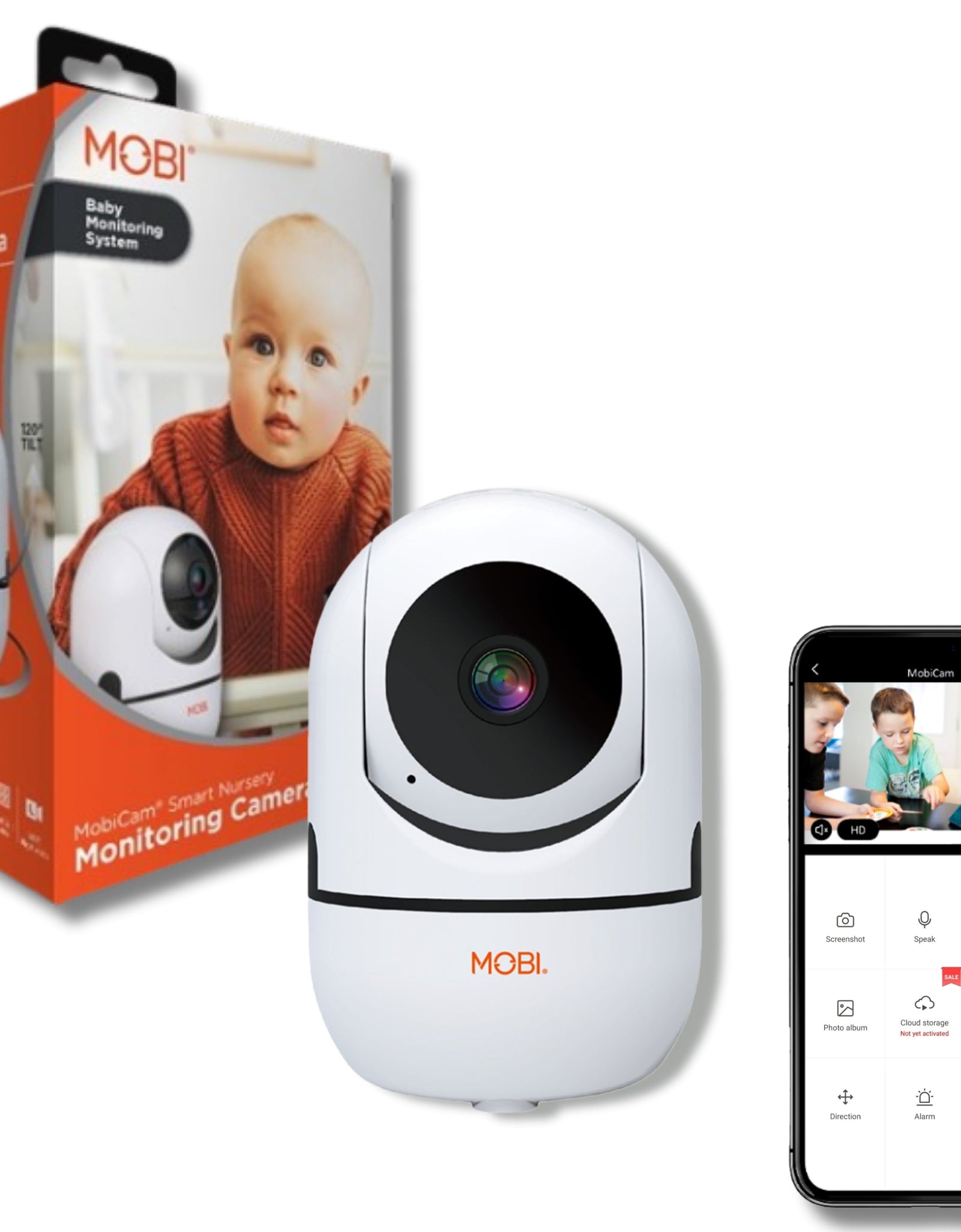 cam 2 Pack HDX Smart Wi-Fi Pan & Tilt Baby Nursery Monitoring Camera, Free Smart App Compatible for Ios & Android