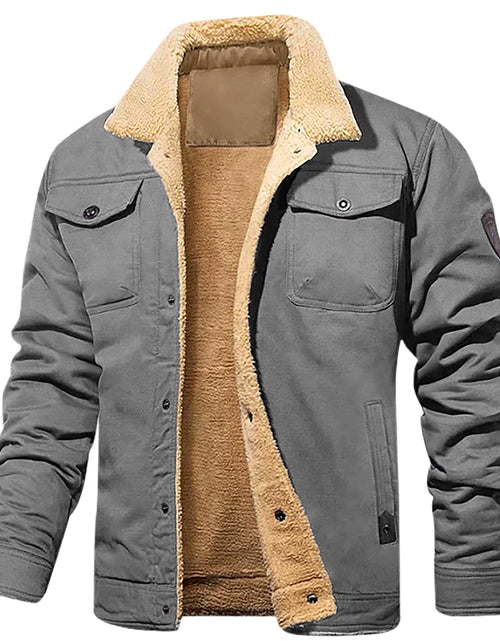 Load image into Gallery viewer, Mens Fashion Solid Pocket Cardigan Button Sweater Jacket Fleece Lined Jacket Men Tall Lined Fleece Jacket Mens
