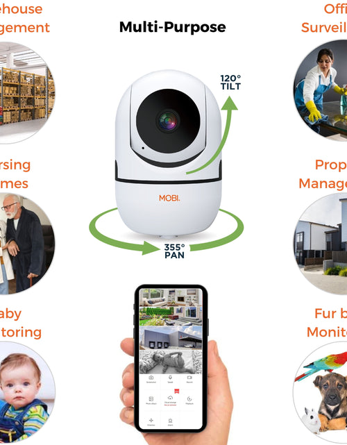 Load image into Gallery viewer, cam 2 Pack HDX Smart Wi-Fi Pan &amp; Tilt Baby Nursery Monitoring Camera, Free Smart App Compatible for Ios &amp; Android
